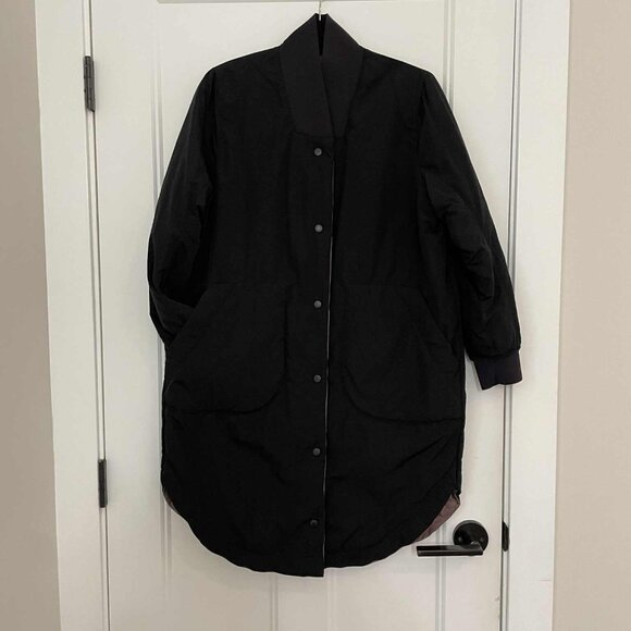 Lululemon Enough Puff Reversible Jacket - Mauve Stone/Black - VEUC - FITS LARGE! - Picture 7 of 14